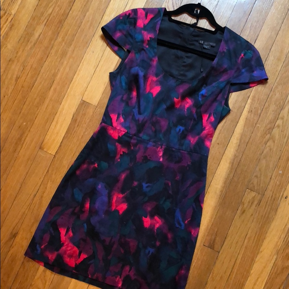 Armani Exchange Floral Short Sleeve Dress